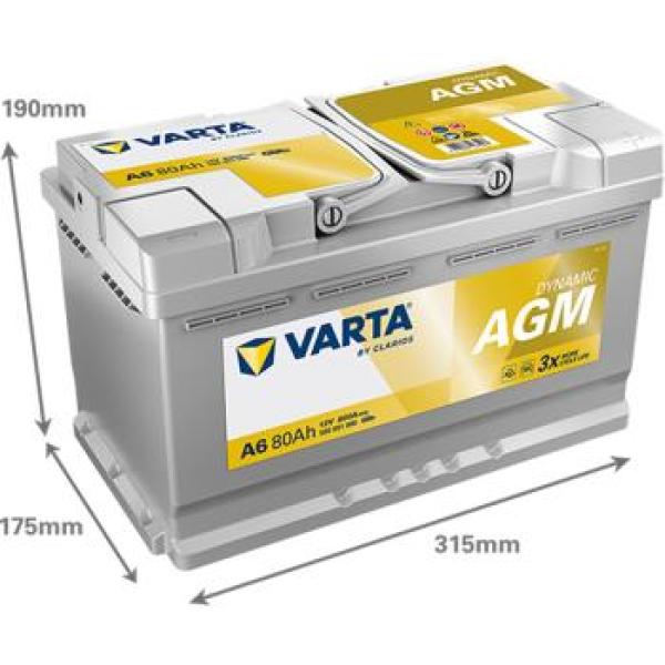 Starterbatterie AGM4 12V 80 AH 800EN (A)
